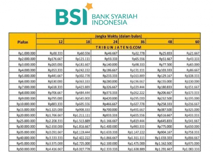 Ini Info Tabel Angsuran KUR BSI 2025 Terbaru Tanpa Riba, Serta Cara Cepat Diterima Pengajuannya