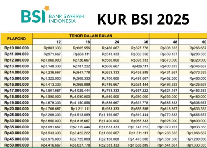 Bebas Riba! KUR BSI 2025 Bisa Pinjam Rp10-50 Juta, Cicilan Ringan & Syarat Super Gampang!