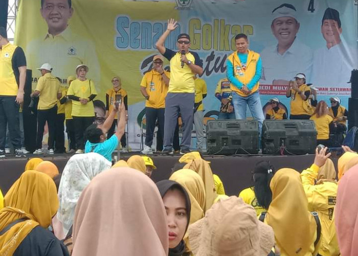 Senam Golkar 'Bersatu' Meriahkan HUT ke-60 Partai Golkar, Bambang-Kasan Makin Percaya Diri Menangkan Pilkada 