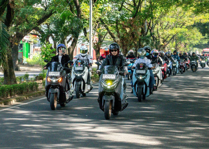Rayakan Satu Dekade NMAX, Ratusan Biker Sulsel Riding ke Puncak Malino