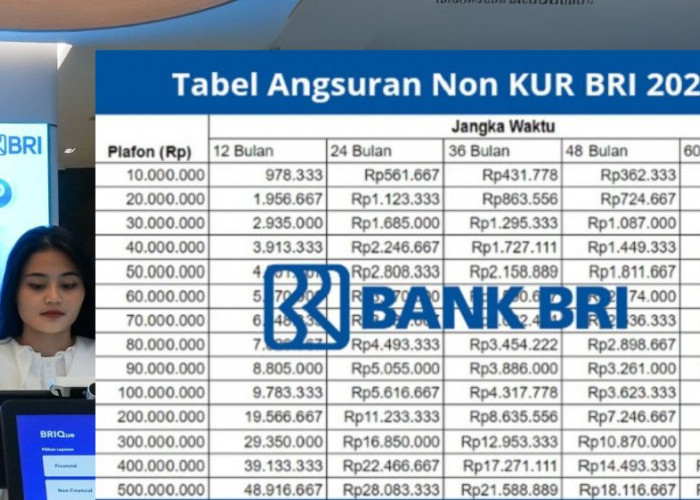 Tabel Angsuran Non KUR BRI 2025 Bisa Pinjam Hingga Rp500 Juta dan Cek Cara Ajukan Online Sekarang