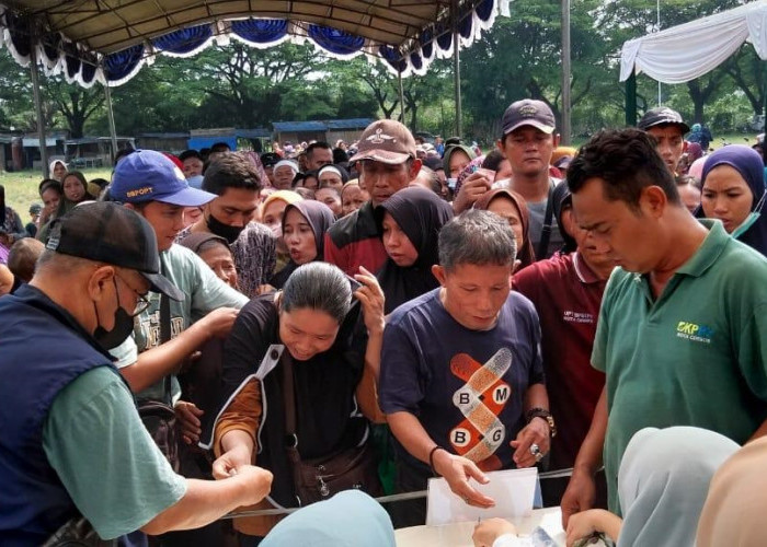 Ricuh, Panitia Penjualan Beras Murah di Cirebon Diprotes