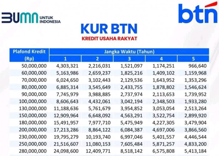 Pinjaman BTN 100 Juta Cicilan Berapa? Cek Detail Simulasi Angsuran KUR BTN 2025
