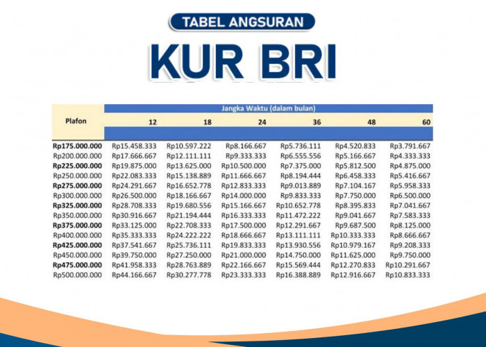 Cocok Untuk Jadi Tambahan Modal, Ini Tabel Cicilan KUR BRI 100 Juta Lengkap dengan Cara Pengajuannya