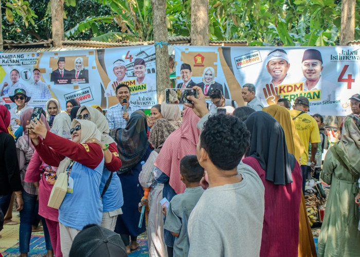 Cawabup Indramayu Kasan Basari Kunjungi Desa Dukuhjeruk, Ajak Rakyat Pilih Paslon 01