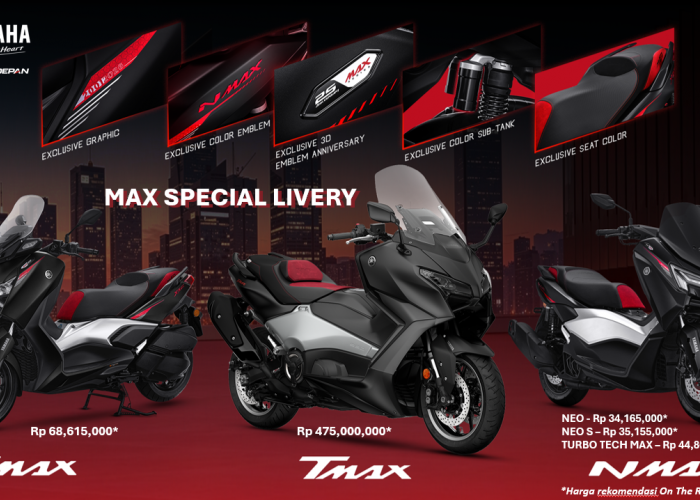 Yamaha Luncurkan MAX Special Livery, Rayakan Perjalanan 25 Tahun MAX Hadir untuk Konsumen Global