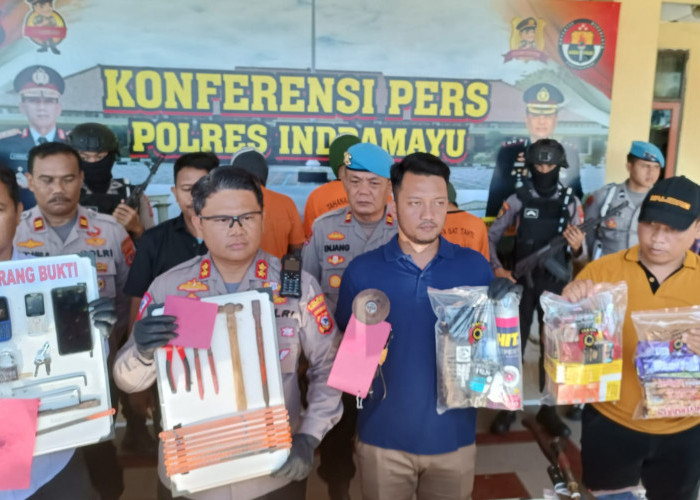 Polres Indramayu Ringkus Tersangka Spesialis Pembobol Minimarket Modusnya dengan Menjebol Dinding