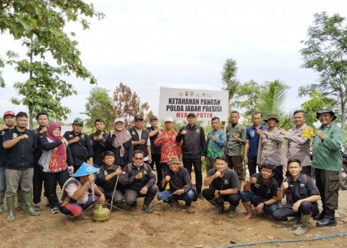 Lakukan Gerdal di Lahan Ketahanan Pangan Polda Jabar