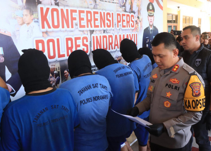 Sat Reskrim Polres Indramayu Ringkus 9 Tersangka Curanmor, 7 Diantaranya Residivis