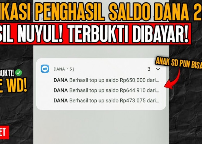 Modal Rebahan Dapat Cuan Rp250.000 Setiap Harinya, Ini Rekomendasi Aplikasi Penghasil Saldo Dana Gratis 2025