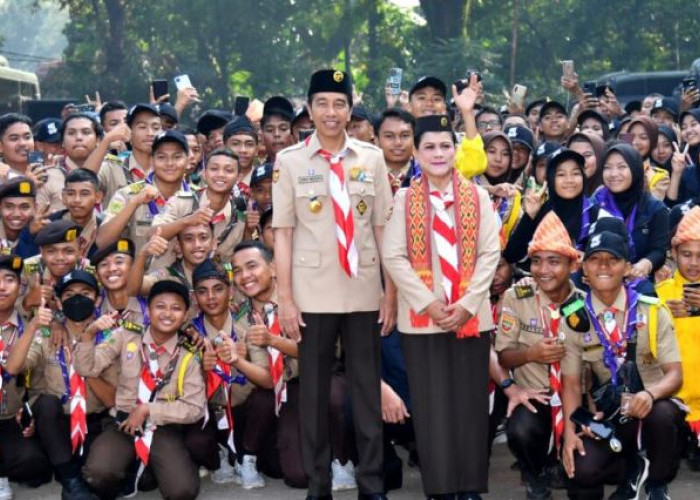 HUT ke-62 Pramuka, Presiden Jokowi Bersama Ibu Iriana Tinjau Raimuna Nasional XII 