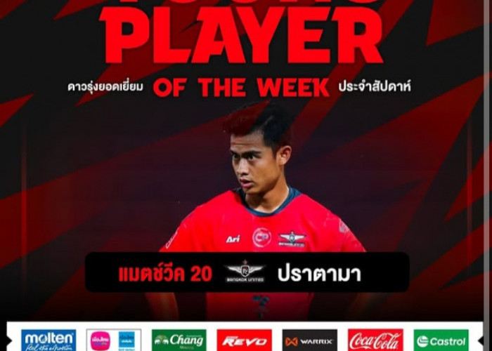 Makin Bersinar! Baru Satu Bulan di Bangkok United, Pratama Arhan Jadi Pemain Muda Terbaik Liga Thailand