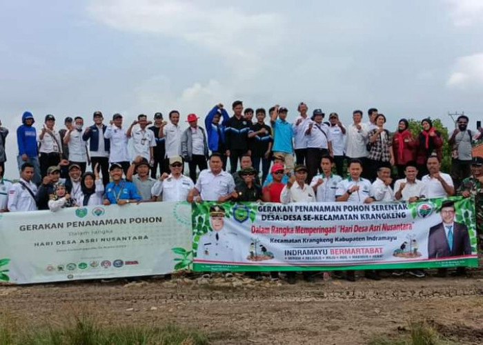 Peringati Hari Desa Asri Nusantara, Karangtaruna Desa Luwunggesik Tanam Pohon Serentak