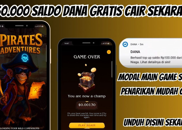 Saldo Dana Gratis Hari Ini Langsung Cair Rp50.000 ke Dompet Digital Kamu Setelah Selesai Main! Unduh Disini