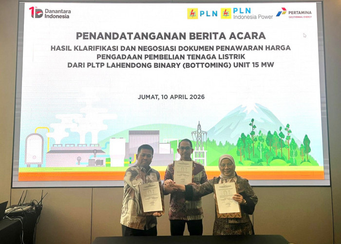 PGE-PLN IP Sepakati Tarif Listrik, Proyek PLTP Lahendong Bottoming Unit 15 MW Siap Melangkah ke Tahap Lanjutan
