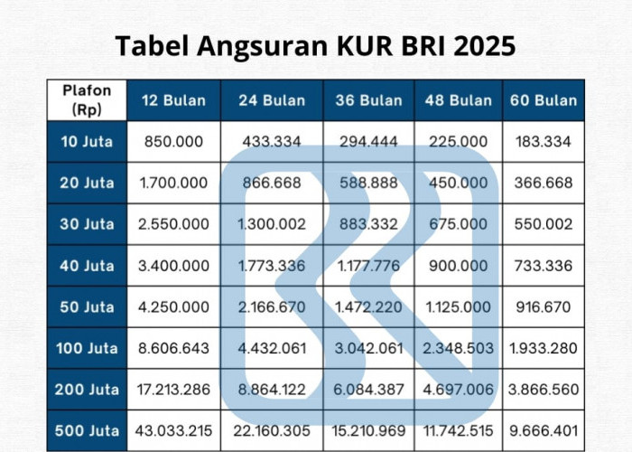 Pinjam Rp10 Juta di BRI Tanpa Ribet! Ini Tabel Cicilan KUR Super Mikro 2025 Lengkap dan Tenornya