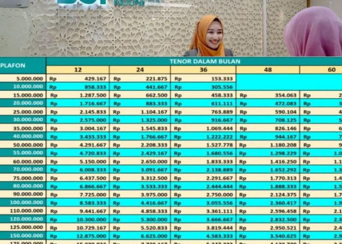 Cicilan 183 Ribu Tiap Bulan, Dapatkan Pinjaman Rp10-100 Juta KUR BSI 2025, Cek Skema Angsuran dan Tenornya