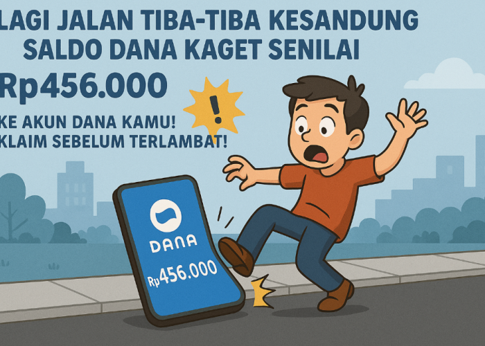 Lagi Jalan Tiba-tiba Kesandung Saldo DANA Kaget Senilai Rp456.000 Ke Akun DANA Kamu! Klaim Sebelum Terlambat!