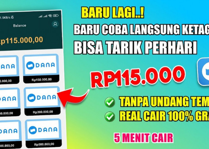 Baru! Tanpa Undang Teman Dapatkan Uang 115.000 Saldo DANA Sekali Withdraw Yuk Download Aplikasinya Disini