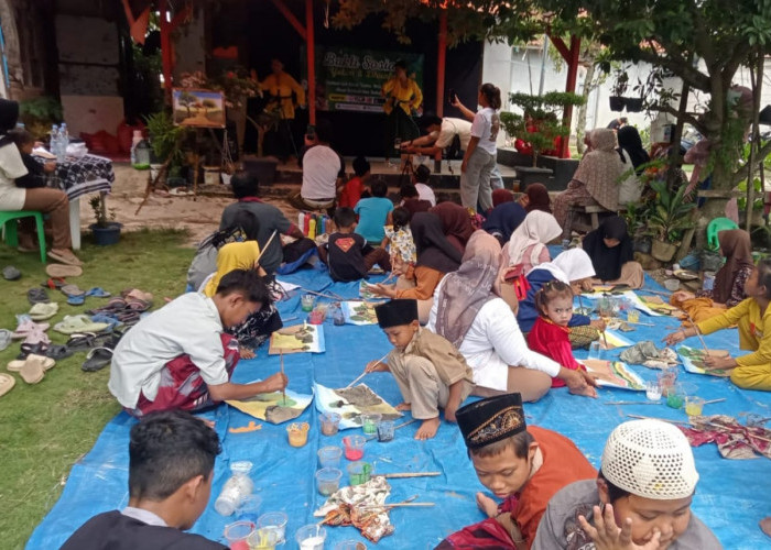 Rancajawat Story Ajak Puluhan Anak Yatim Belajar Melukis Bersama