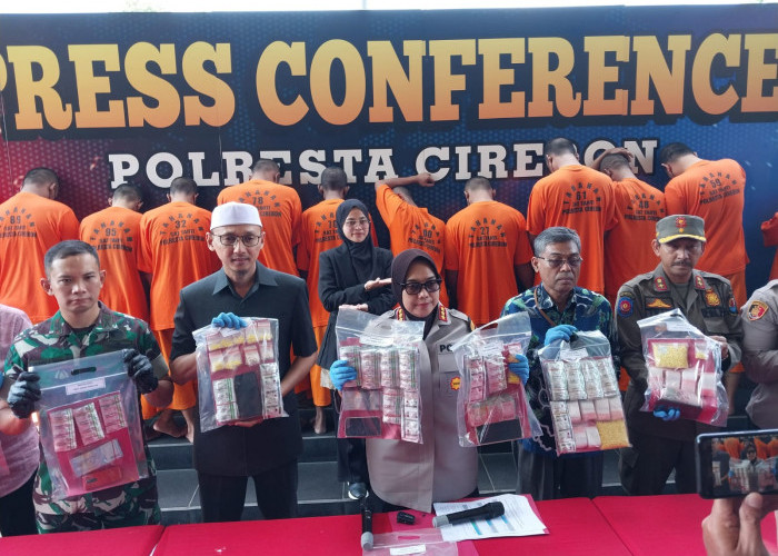 Polresta Cirebon Amankan Belasan Pengedar Narkoba  
