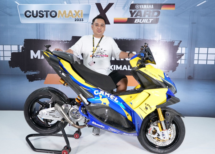 Serasa Motor Valentino Rossi, Ini Sentuhan Modifikasi Pada Yamaha Aerox yang Juarai Customaxi& Yard Built 2023