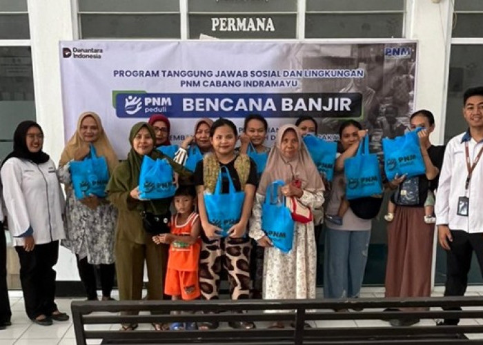 PNM Peduli Hadir di Tengah Banjir Indramayu, Bantu Warga dan Jaga Usaha Ultra Mikro