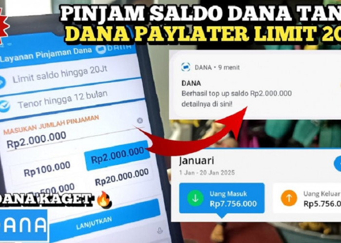 Ini Cara Pinjam Saldo DANA 1 Juta Sampai 2 Juta Melalui Aplikasi Tanpa Paylater dan Terafiliasi OJK