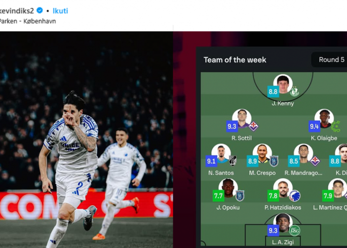 Bikin Bangga! Jadi Pemain Indonesia Pertama,Kevin Diks Masuk Team of The Week Europa Conference League Pekan 5