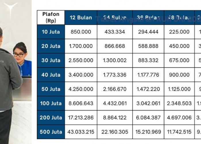 Berapa Angsuran KUR BRI Rp100 Juta, Dicicil 5 Tahun Cek Tabel Cicilan dan Syarat Pinjaman UMKM di Sini       
