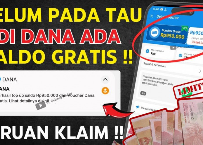 Begini Cara Dapat Saldo Gratis Rp950.000 dari Aplikasi DANA Tanpa Deposit, Tanpa Undang Teman! Buruan Klaim!