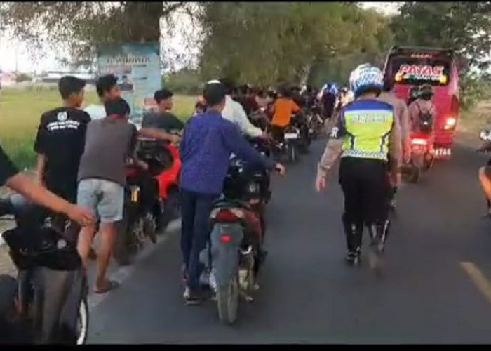 Balap Liar di Karangampel Dibubarkan, 30 Sepeda Motor Diamankan