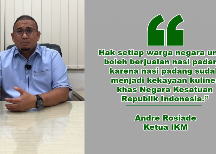 Ketua IKM Andre Rosiade Tanggapi Isu Razia Rumah Makan Padang Non Minang di Cirebon, Simak Kata-Katanya