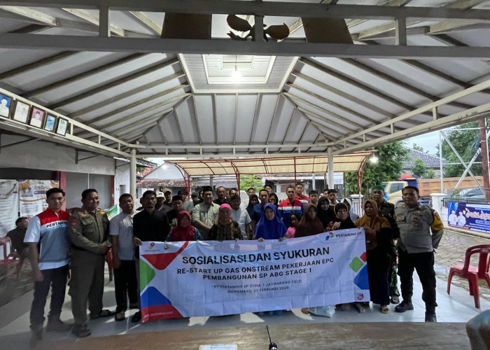 Jelang Tajak Dua Sumur, Pertamina EP Lapangan Jatibarang Gelar Sosialisasi di Indramayu
