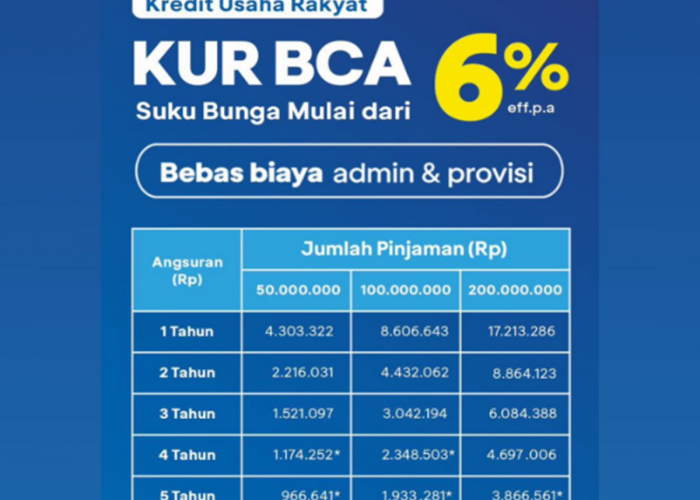 Berapa Lama Pengajuan KUR BCA Online? Cek Syarat, Tabel Pinjaman, dan Angsurannya Lengkap Disini