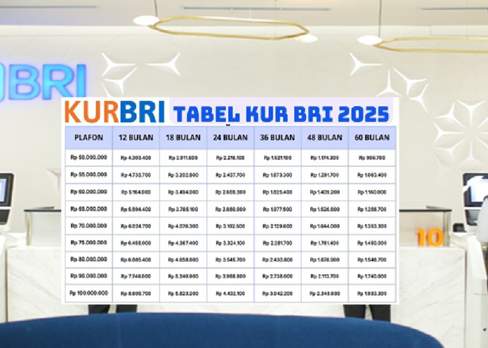 Mau Pinjam Modal Ringan? Ini Daftar Angsuran KUR BRI 2025, Plafon Rp10–50 Juta dengan Bunga Rendah!