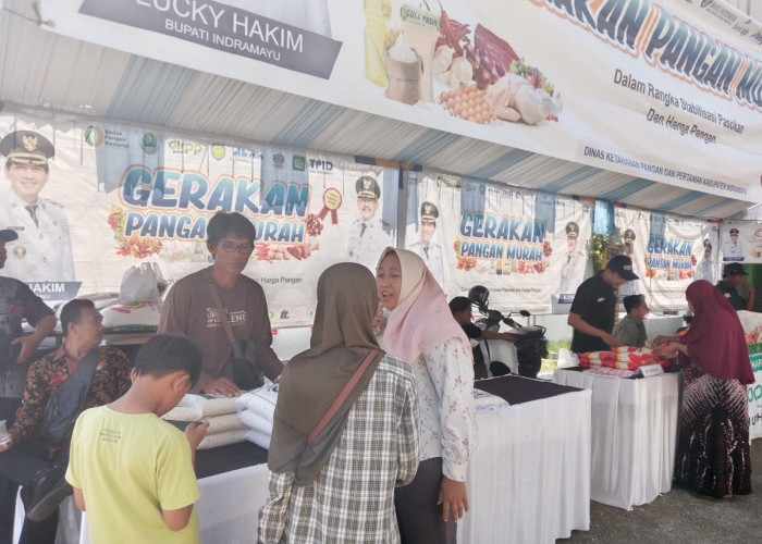 Gerakan Pangan Murah di Desa Kalimati Diserbu Warga