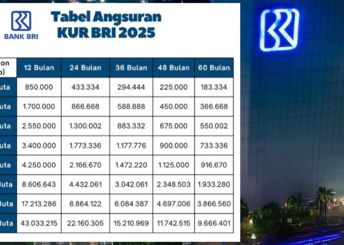 Catat Skema Tenor dan Cicilan KUR BRI 2025: Tabel Angsuran Lengkap dari Rp1 - 500 Juta Angsuran Mulai 180 ribu