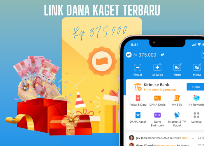 Klaim Rp375.000 Segera Sebelum Kehabisan! Ini Dia Link DANA Kaget Baru Dibikin Hari Ini Minggu 26 Januari