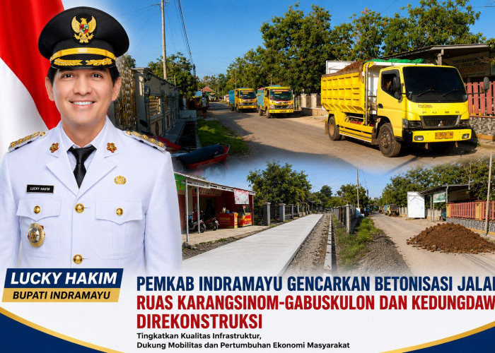 Bupati  Minta Seluruh Jalan Dibetonisasi, Ruas Jalan Karangsinom, Gabuskulon dan Kedungdawa Dibangun 