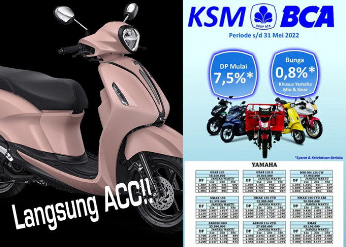 Bunga Super Ringan! Kredit Motor BCA Rp25 Juta Cicilan Terendah Rp400 Ribuan, Cek Tenor dan Tabel Angsuran