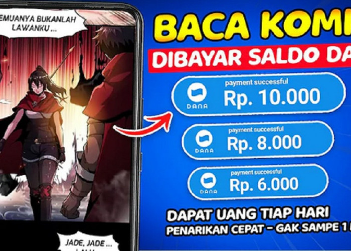 Baca Komik 5 Menit Dibayar Saldo DANA 200 Ribu, Begini Cara Menggunakan Aplikasi Penghasil Uang 2025