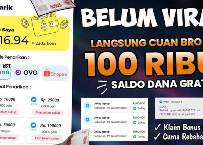 Aplikasi Penghasil Dana Tercepat Bagi Saldo Rp300 Ribu tanpa Undang Teman, Cukup Isi Daya dan Selesaikan Misi
