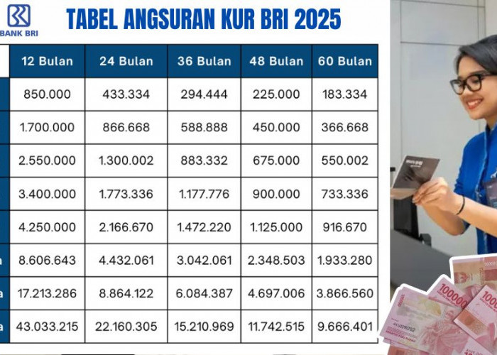 Usaha Butuh Tambahan Modal? Cek Tabel KUR BRI 2025 Pinjaman 200 Juta dengan Tenor Panjang dan Syarat Gampang