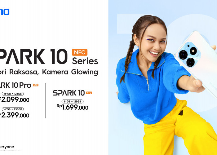 TECNO SPARK 10 Series NFC Resmi Hadir di Indonesia dengan Fitur Memori Raksasa Kamera Glowing