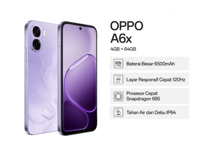 Gak Perlu iPhone! Oppo A6x 5G Hadir dengan Desain Premium Harga Merakyat