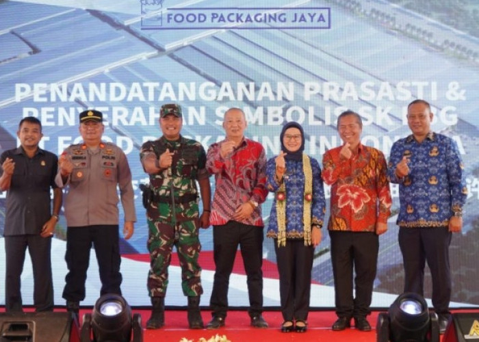 Bupati Nina Resmikan Pembangunan Pabrik PT Food Packaging Jaya di Kawasan Industri Losarang 