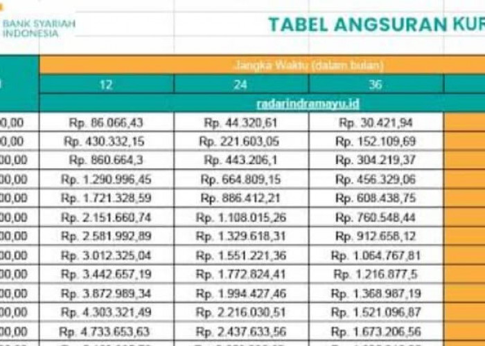 Pinjam KUR BSI 50 Juta Angsuran Bisa Kena Segini, untuk Tenor 3 Tahun Serta Cicilan Mulai dari 1,5 Juta