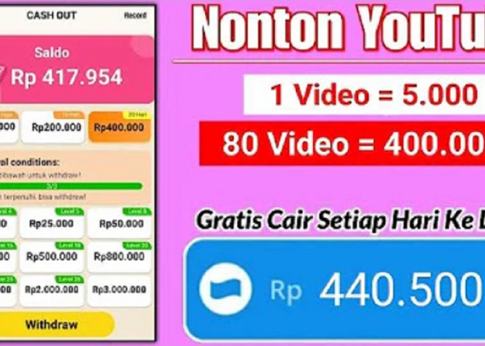 Dapatkan Withdraw Rp400.000 Cukup Tonton Video Singkat, Cairkan Uang Melalui Saldo DANA