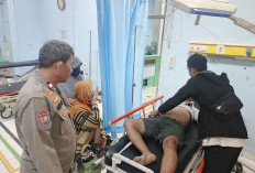 Kaget Melihat Kendaraan di Depan, Pemotor Alami Kecelakaan Tunggal